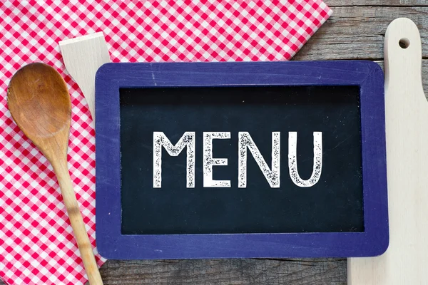 Gekalkt Menu op blackboard — Stockfoto