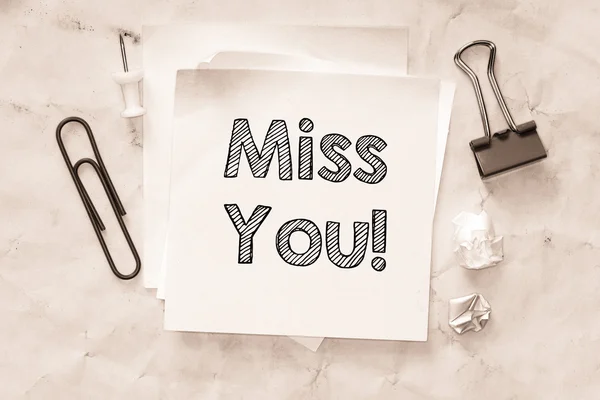 Miss you inscription — Stock Photo, Image