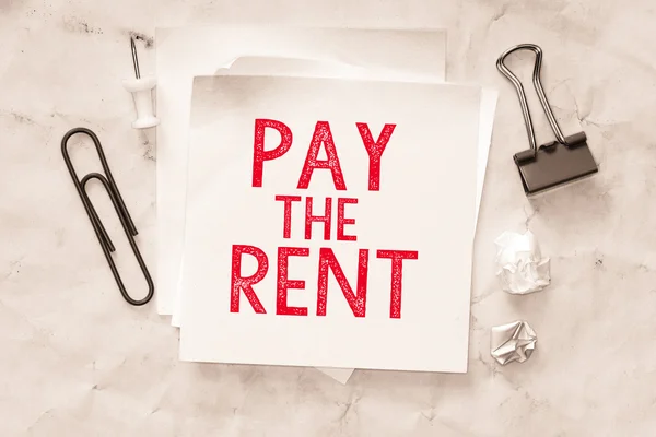 Pay for Rent inscription — Stock Photo, Image