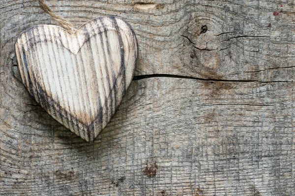 Heart on a wooden background — Stock Photo, Image