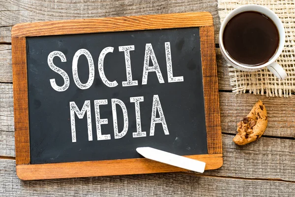 Sociale media woord — Stockfoto