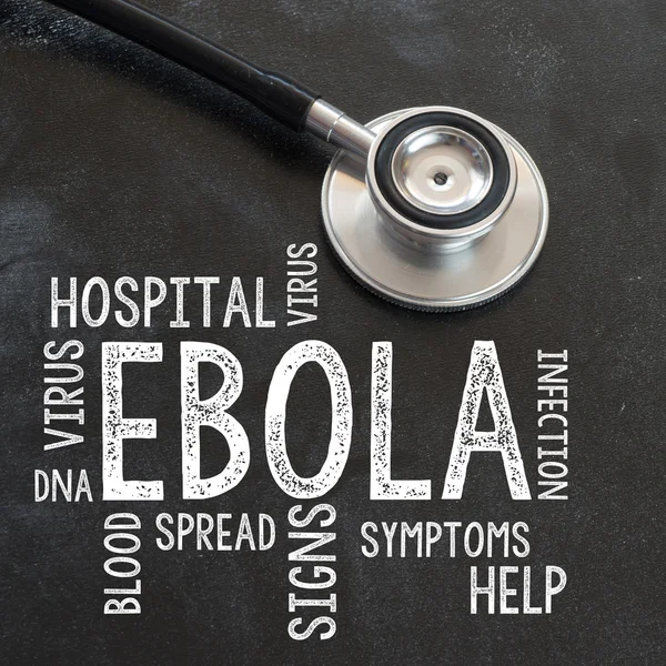 Ebola virus chalk handwriting — Stock Photo, Image