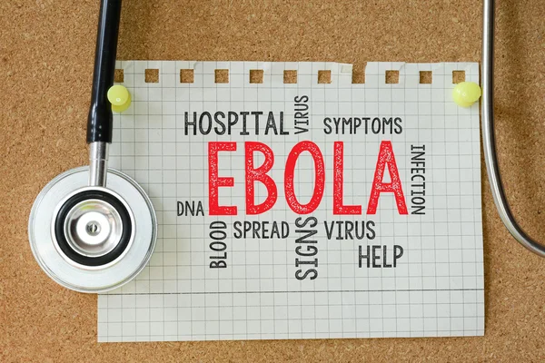 Ebola virus inscription — Stock Photo, Image