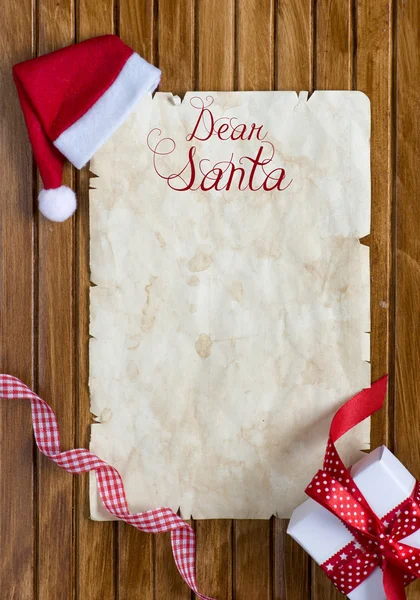 Criança carta para Papai Noel — Fotografia de Stock