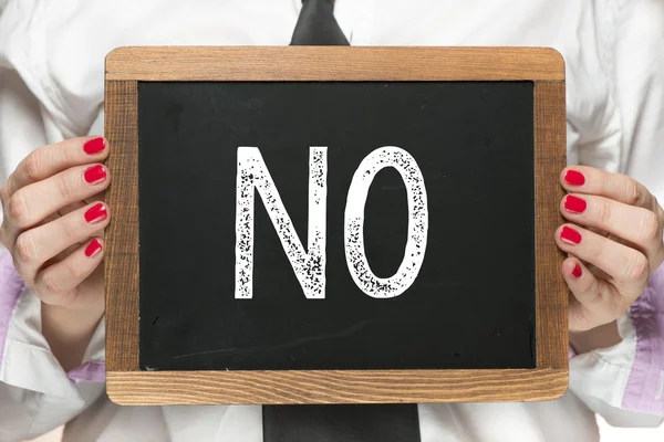 Blackboard with word no — Stock Photo, Image