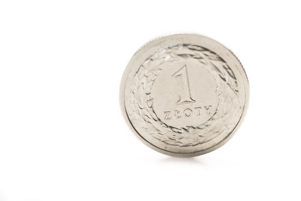 One Polish Zloty coin — Stock Photo, Image