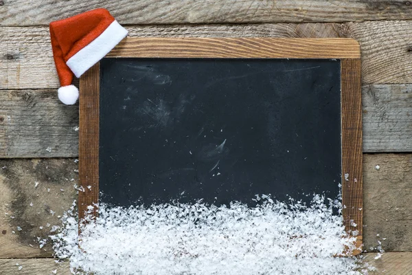 Blackboard and Christmas decorations — Stock Photo, Image