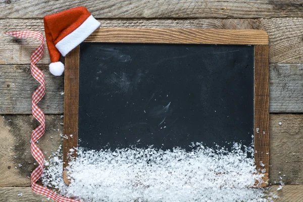 Tableau noir et décorations de Noël — Photo