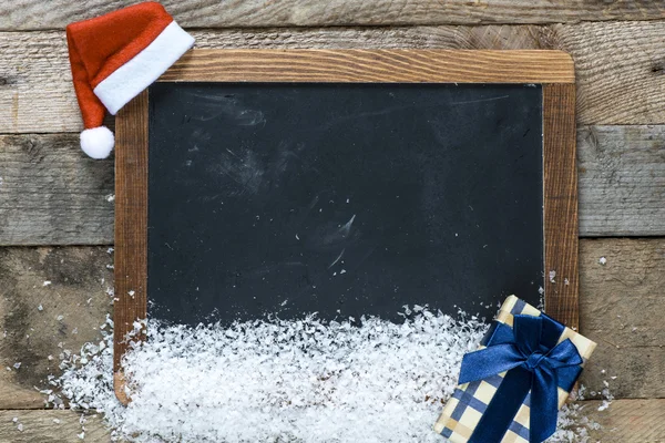 Blackboard and Christmas decorations — Stock Photo, Image