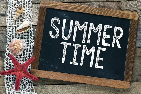 Blackboard with Summer Time inscription — Stock Photo, Image