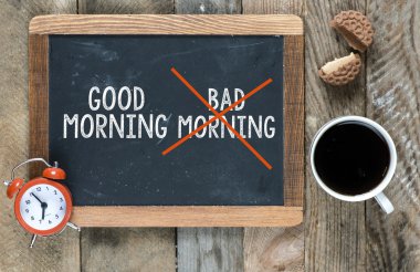 Good morning  and bad morning clipart