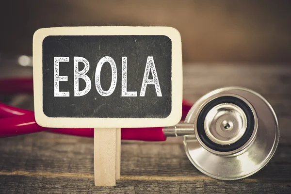 Ebola and stethoscope — Stock Photo, Image