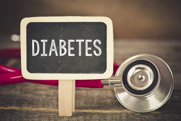 Diabetes en stethoscoop — Stockfoto