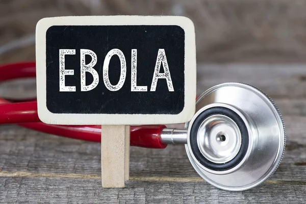 Ebola and stethoscope — Stock Photo, Image