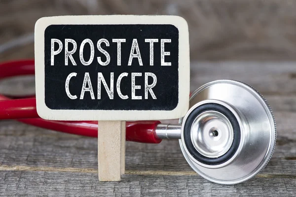 Cancro da próstata e estetoscópio — Fotografia de Stock