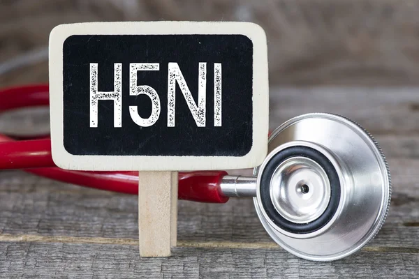 H5NI  and stethoscope — Stock Photo, Image