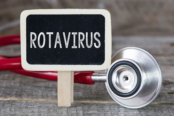 Rotavirus dan stetoskop — Stok Foto