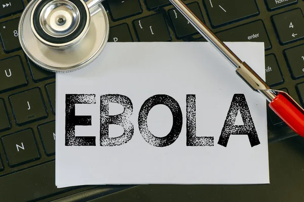 Ebola sign and stethoscope — Stock Photo, Image