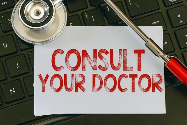Consult your doctor sign — Stock Photo, Image