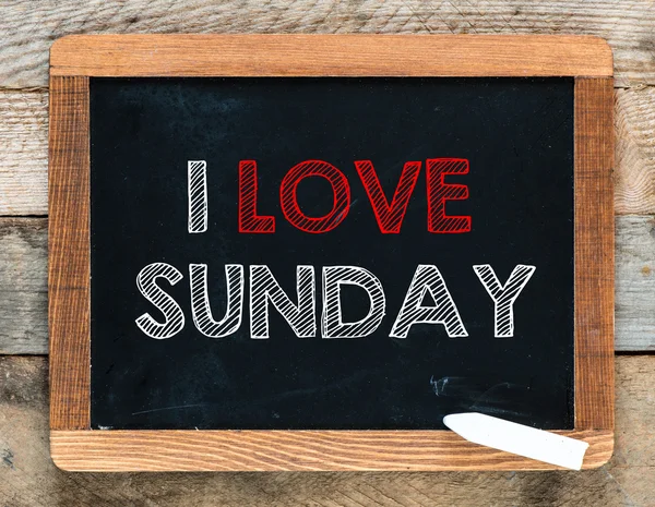 Adoro il cartello della domenica — Foto Stock