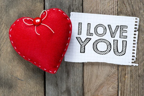 Card with with I love you — Stock Photo, Image