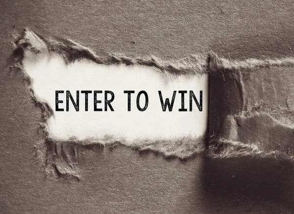 Enter to win concept. — Stock Photo, Image