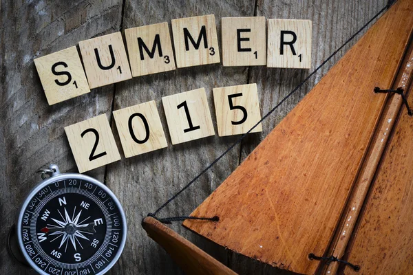 Summer 2015 with compas — Stock Photo, Image