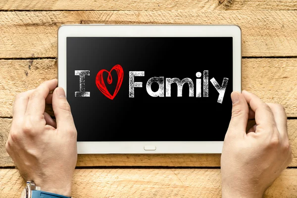 Amo a mi familia En PC — Foto de Stock