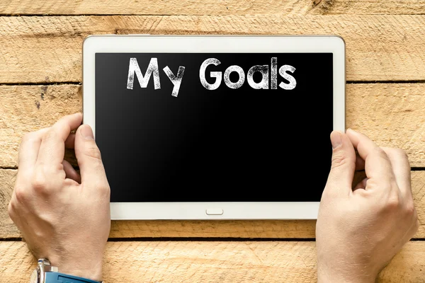 My goals  On Tablet PC — Stock Photo, Image