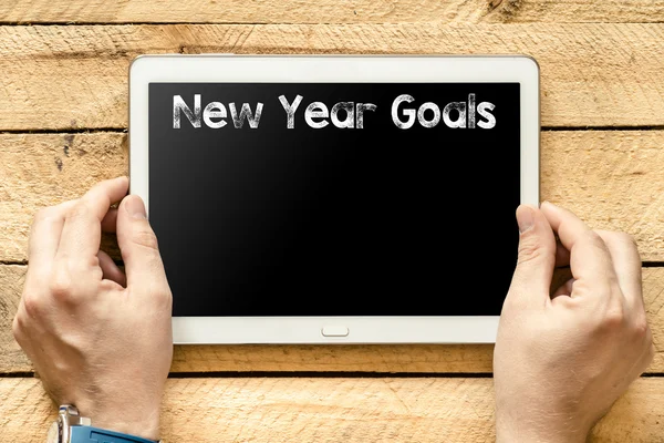 Cele nowego roku na Tablet Pc — Zdjęcie stockowe