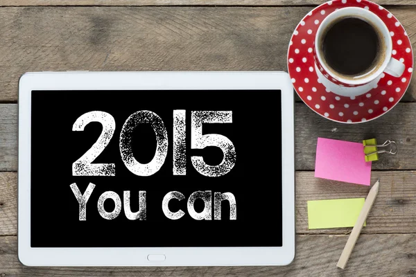 2015 you can with tablet computer — Stock Photo, Image