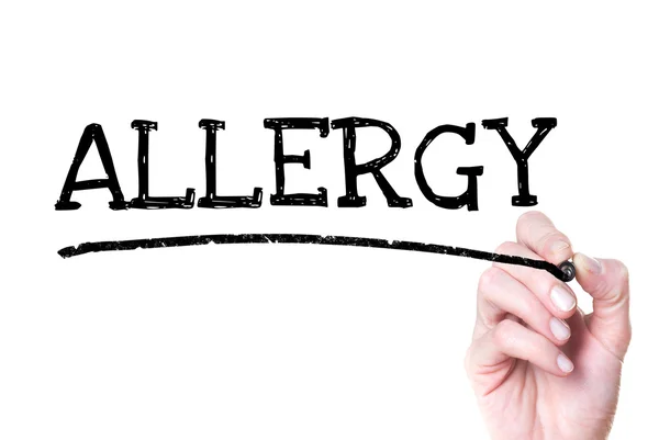 Escrita à mão Alergia — Fotografia de Stock