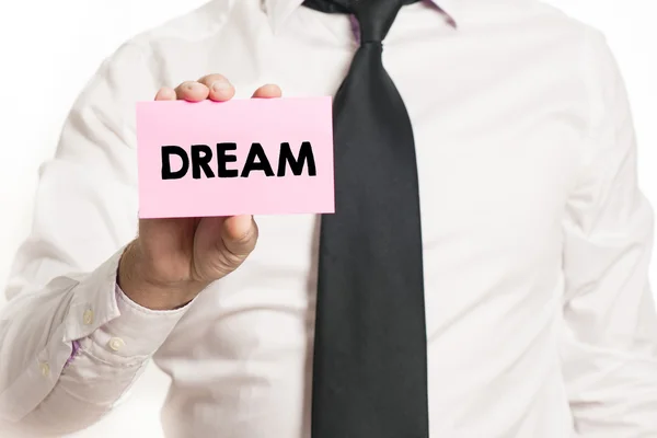 Businessman  with dream text — Stock Photo, Image