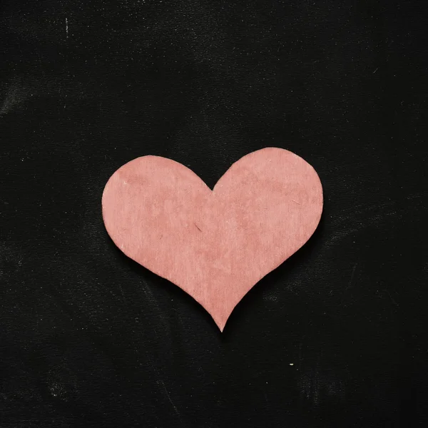 Coeur décoratif sur tableau noir — Photo