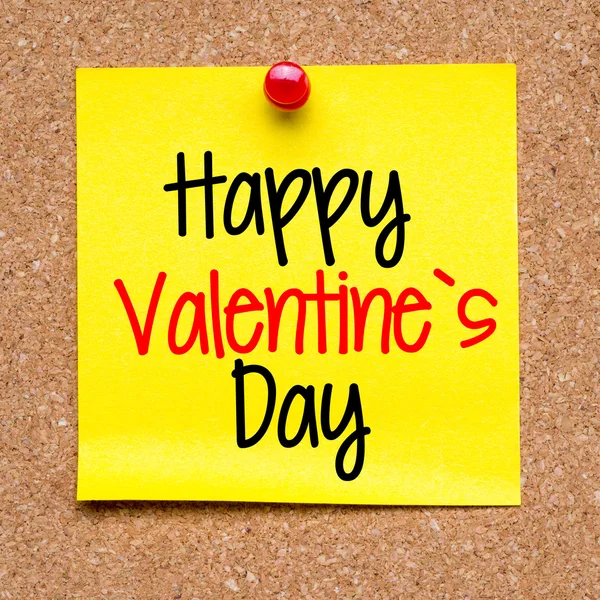 Happy Valentine's day note — Stock Photo, Image