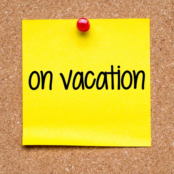 Note with on vacation — Stock Photo, Image