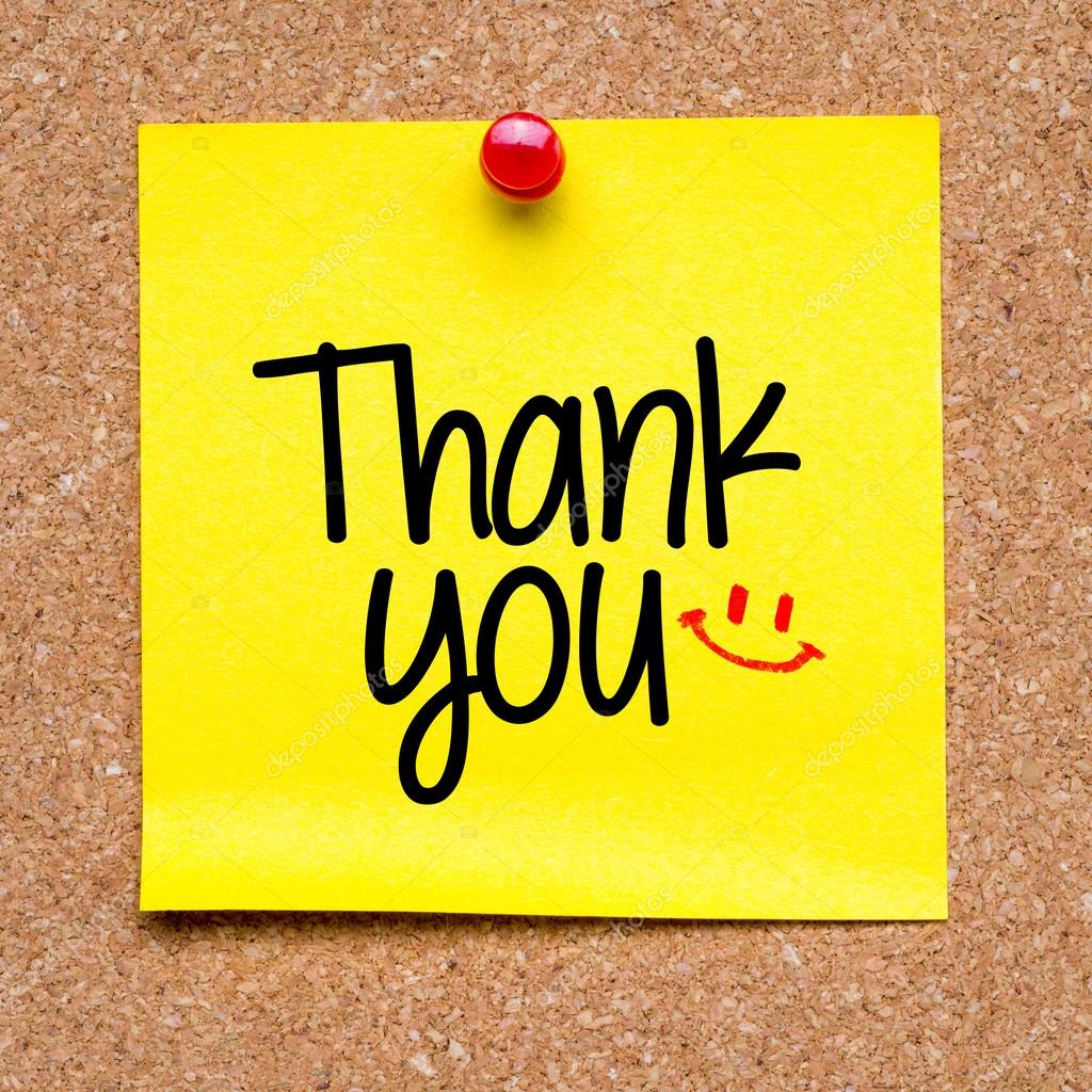 Note with Thank you ⬇ Stock Photo, Image by © roobcio 62638681