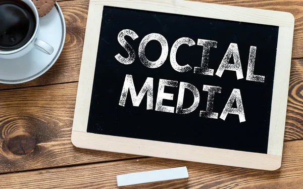 Social media on Blackboard — Stock Photo, Image