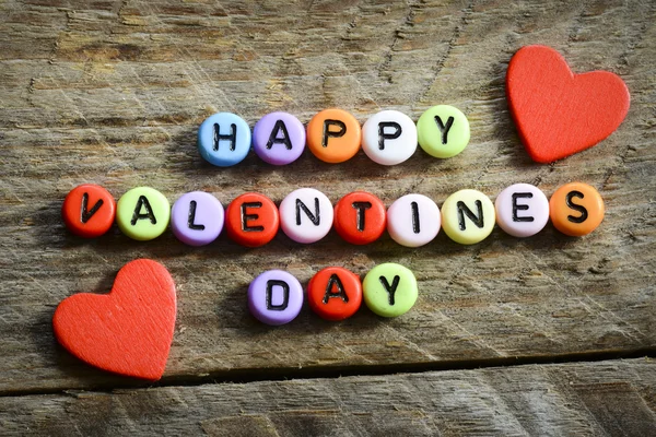 Valentine's day background with beads — Stock Photo, Image