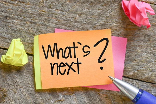 Note with What's next? — Stock Photo, Image
