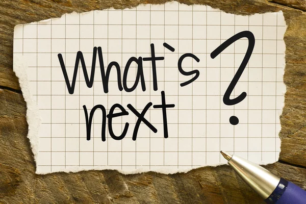 Note with What's next? — Stock Photo, Image