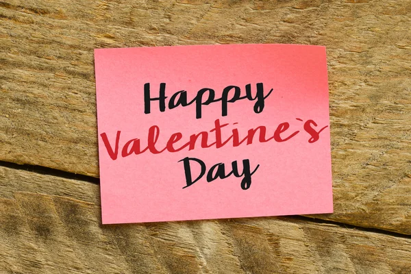 Uwaga szczęśliwy valentine — Zdjęcie stockowe