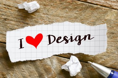 Tasarım notu seviyorum