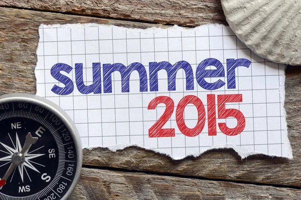 Hinweis mit Sommer 2015 — Stockfoto