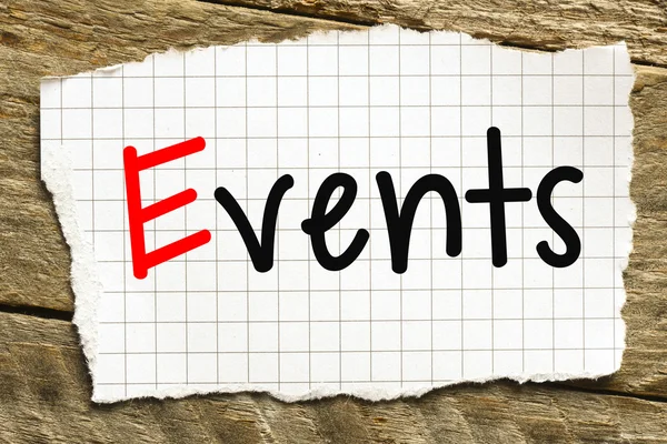 Note with events — Stock Photo, Image
