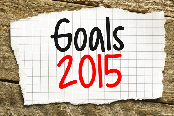 Note mit Zielen 2015 — Stockfoto