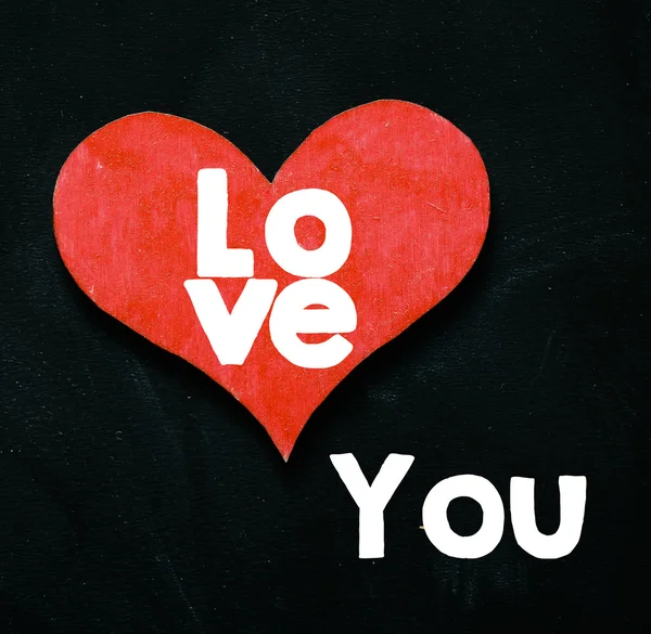 Red Heart with love you — Stock Photo, Image