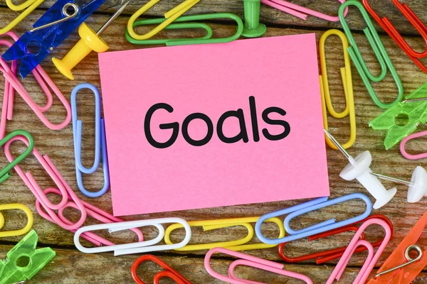 Goals inscription on sticker — Stock Photo, Image