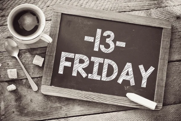 Blackboard with 13 friday — Stock Photo, Image