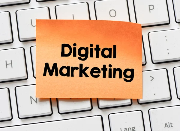 Memo con marketing digitale — Foto Stock